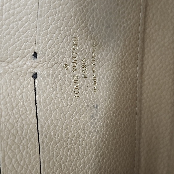 LOUIS VUITTON Round Zipper Monogram Empreinte Leather Beige Zippy Wallet - Picture 9 of 15